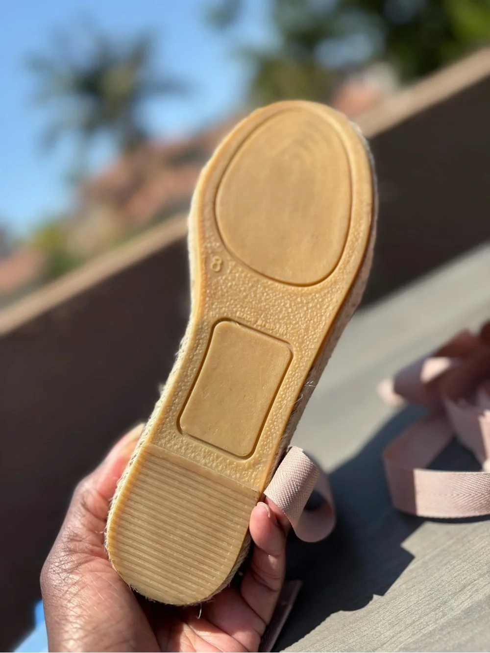 Tuckernuck Ballet Pink Suede Jade Flats Ribbon Tie Espadrilles